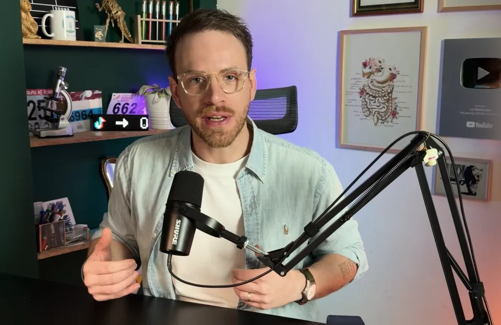 de nombreux youtubeurs utilisent le micro dynamique Shure SM7b